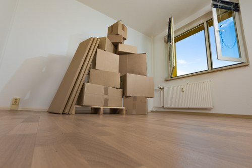 Packed moving boxes ready for a Croydon removals service