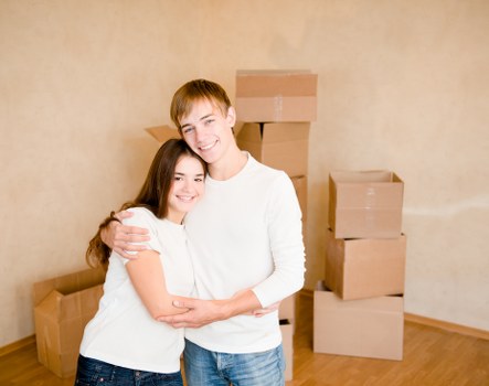 Furniture and boxes being loaded for a local Croydon house move