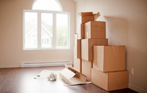 Croydon business relocation with office equipment and stock being moved