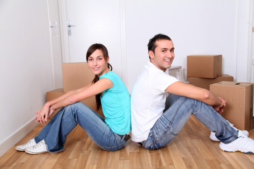 Packed boxes and furniture for a local Croydon move