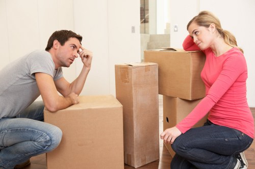 Furniture dismantling during an office relocation