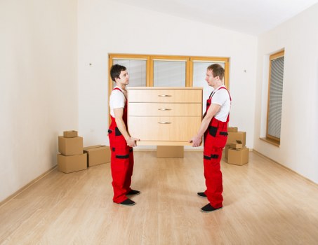 Office furniture and equipment being relocated in Croydon